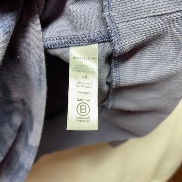 Athleta Crewneck Crop Sweatshirt - Women’s XXL -‎ Tie Dye - Picture 5 of 6